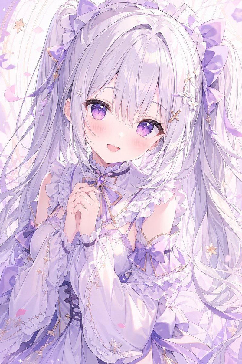 角色设定 GPT Image 2 提示词：Pastel Lavender Anime Girl Portrait