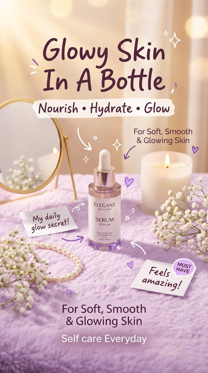 产品视觉 GPT Image 2 提示词：Pastel Luxury Skincare Ad
