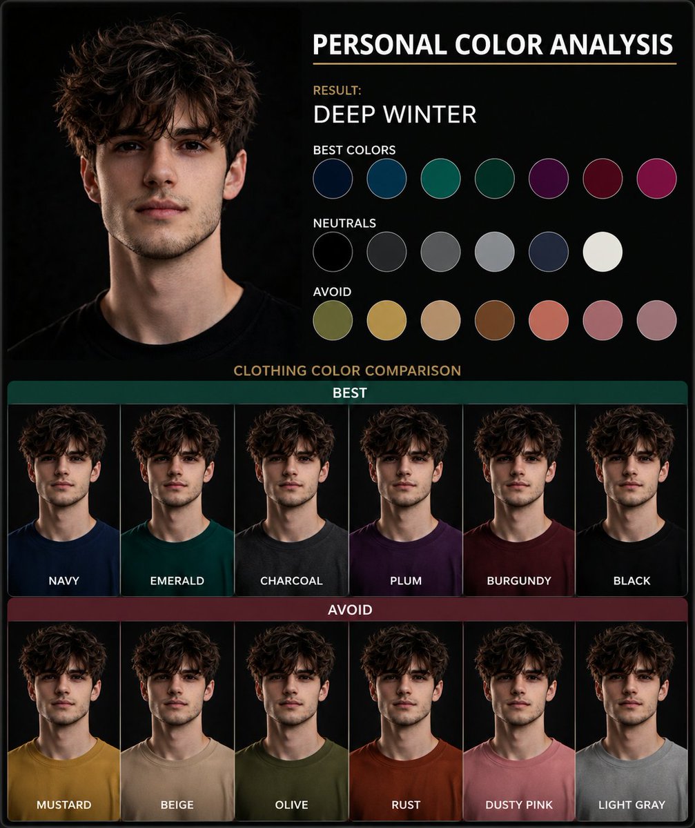 信息图 GPT Image 2 提示词：Personal Color Analysis Graphic Generator