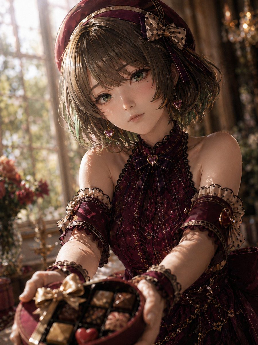界面稿 GPT Image 2 提示词：Photoreal Valentine Idol Portrait