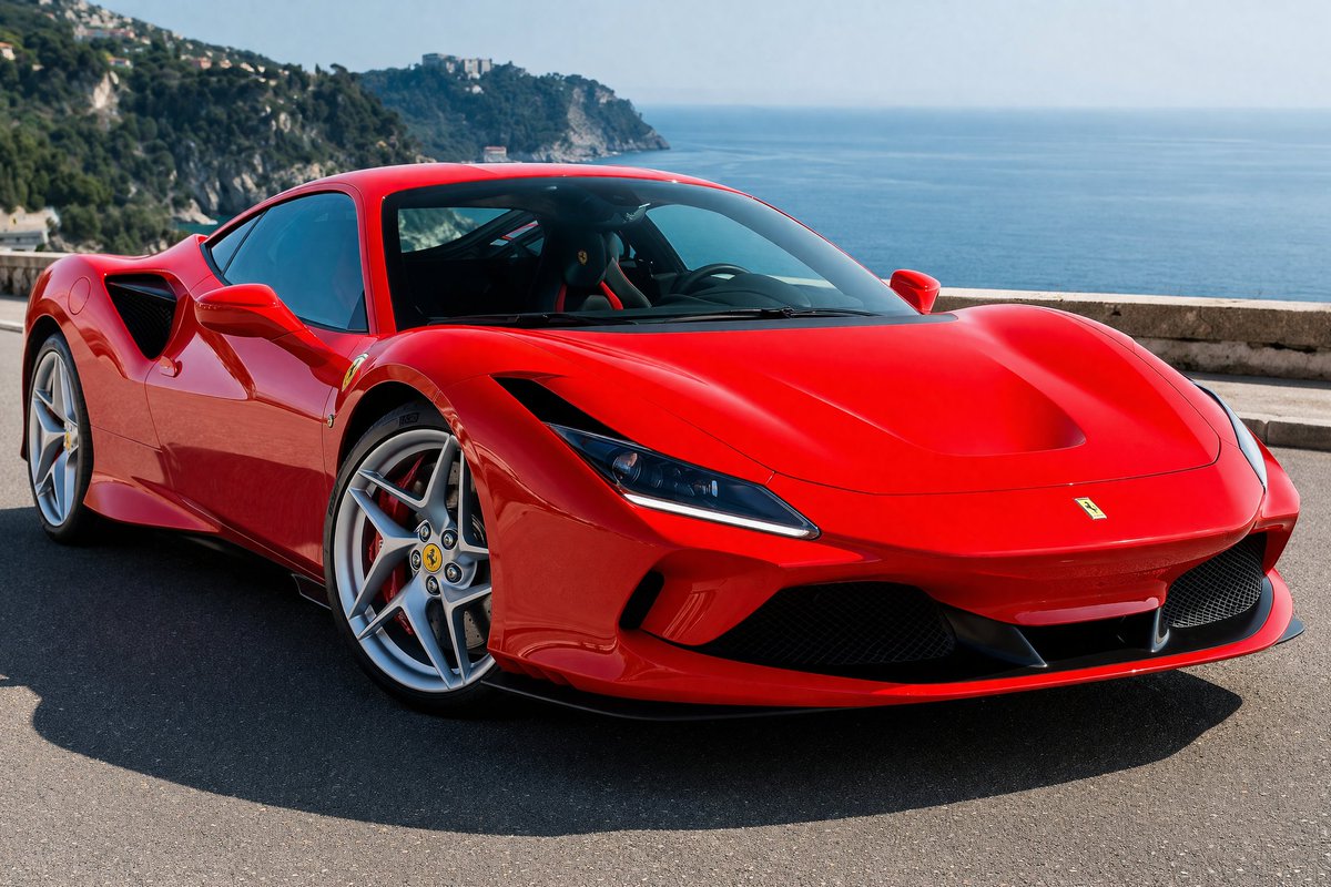 产品视觉 GPT Image 2 提示词：Photorealistic Coastal Sports Car