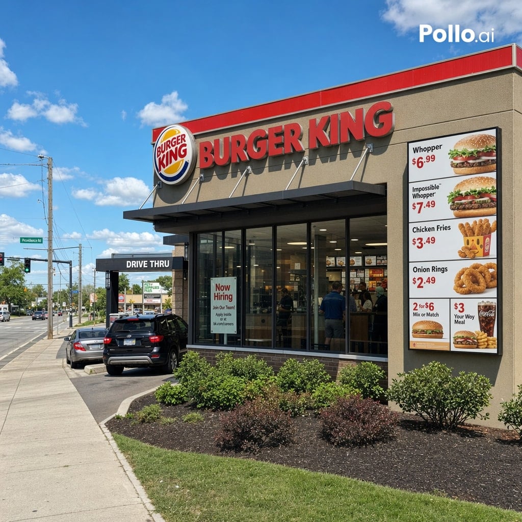 产品视觉 GPT Image 2 提示词：Photorealistic Fast Food Storefront