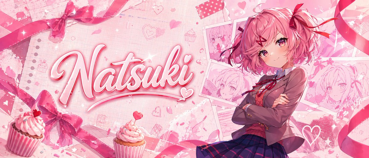 产品视觉 GPT Image 2 提示词：Pink Anime Natsuki Banner