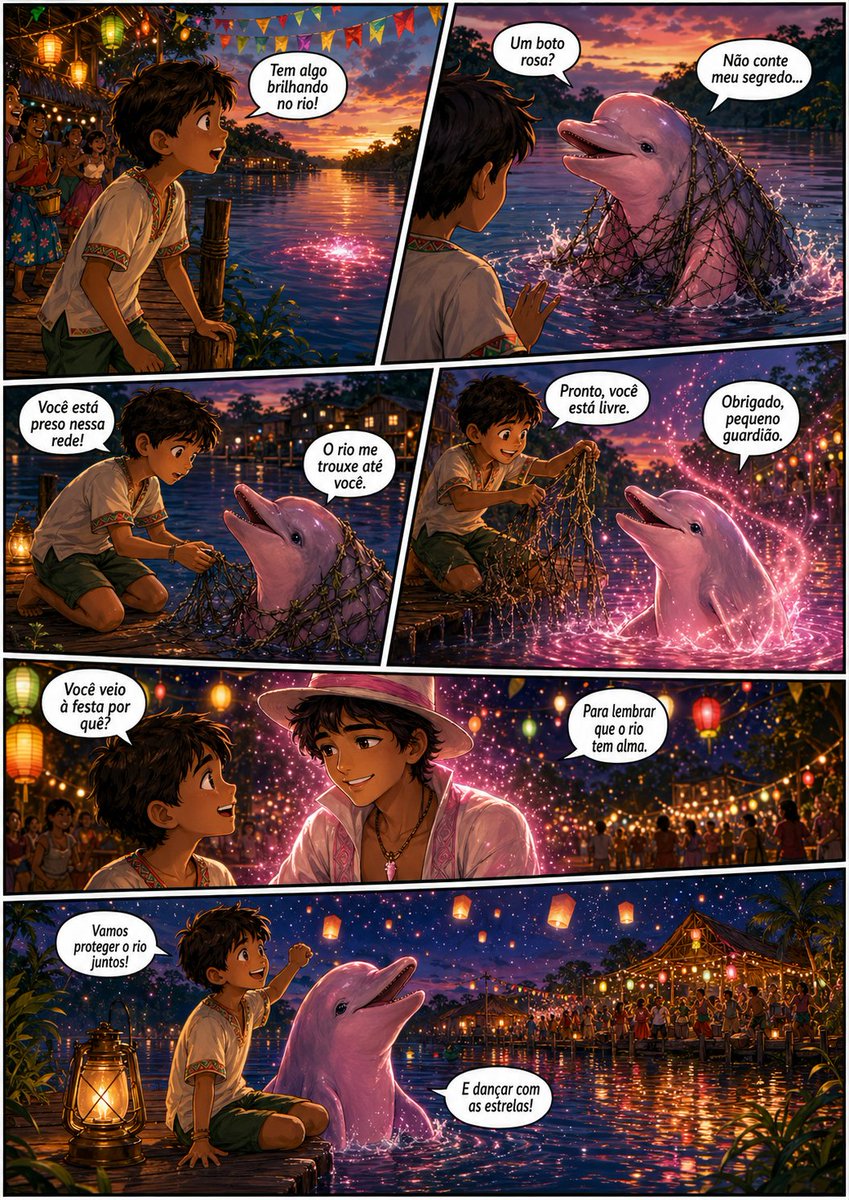 界面稿 GPT Image 2 提示词：Pink Boto Festival Comic Page