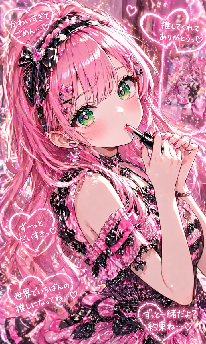 产品视觉 GPT Image 2 提示词：Pink Kawaii Idol Lipstick Portrait