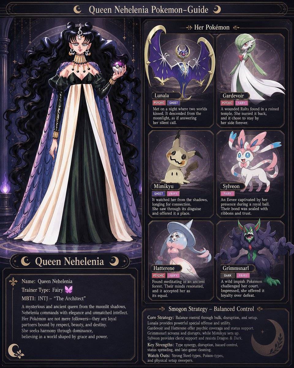 角色设定 GPT Image 2 提示词：anime creature series and Sailor Moon Trainer Style