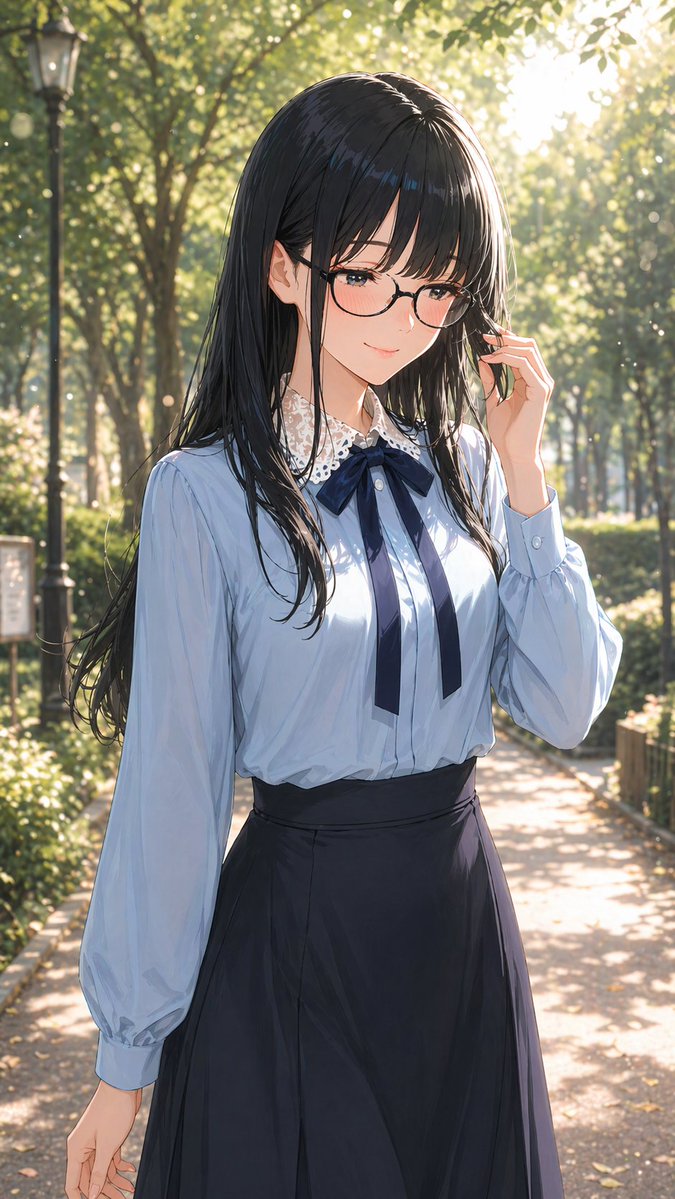 角色设定 GPT Image 2 提示词：Portrait of a Gentle Woman with Glasses