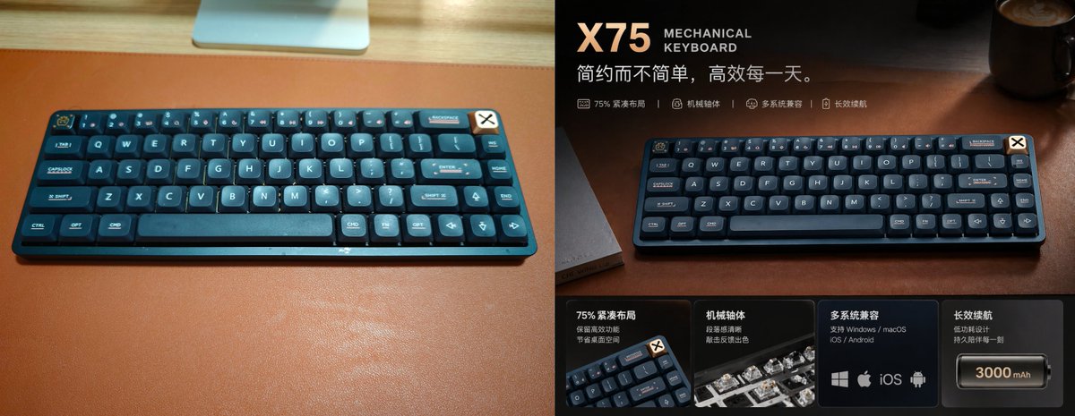 产品视觉 GPT Image 2 提示词：Premium Mechanical Keyboard Ad Poster