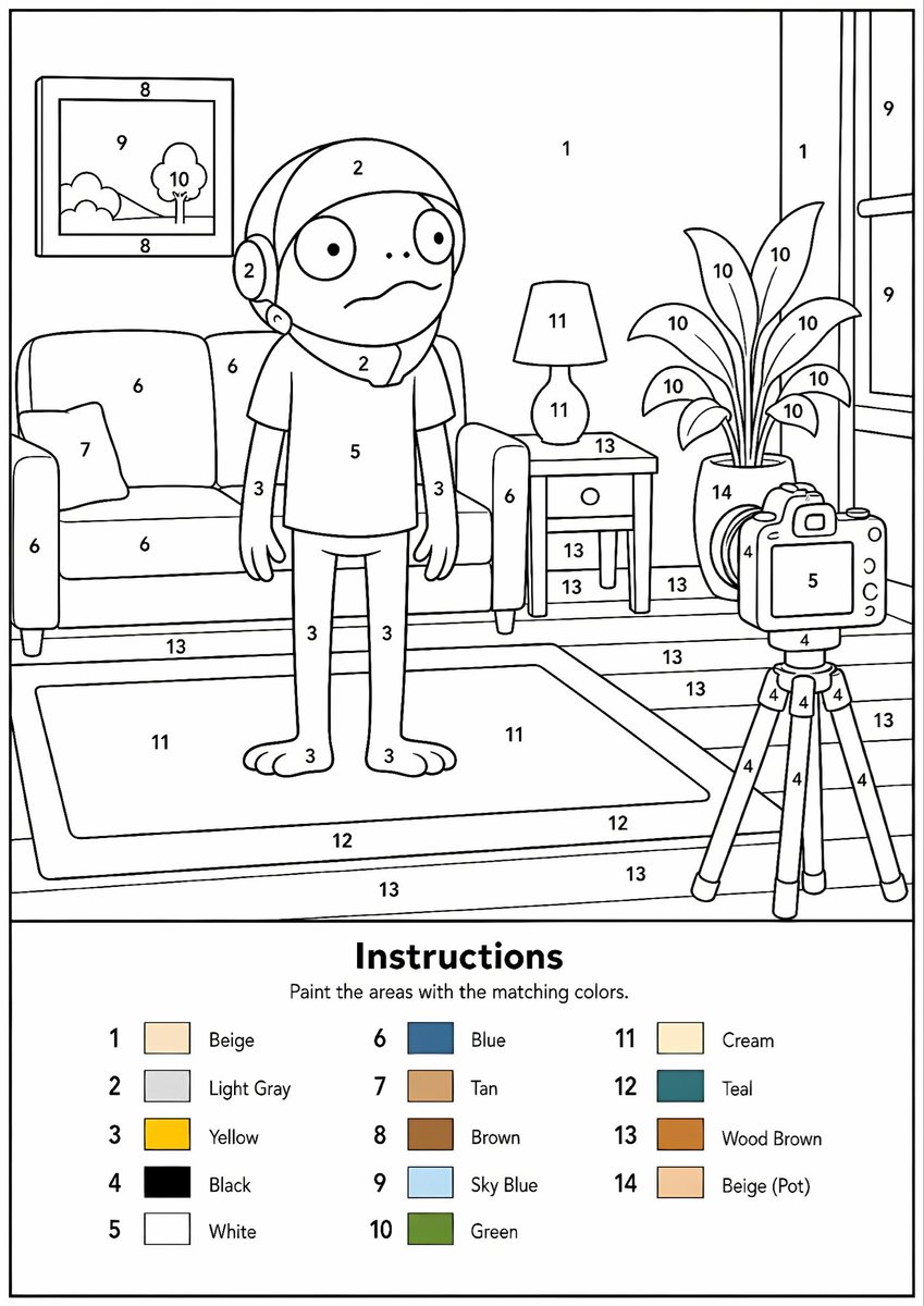 界面稿 GPT Image 2 提示词：Printable Paint by Numbers Generator
