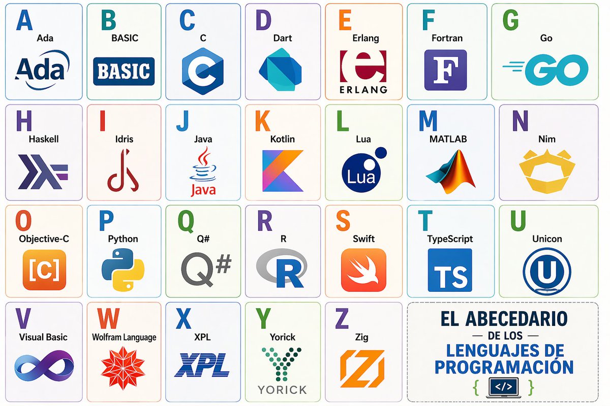 创意灵感 GPT Image 2 提示词：Programming Language Alphabet Prompt