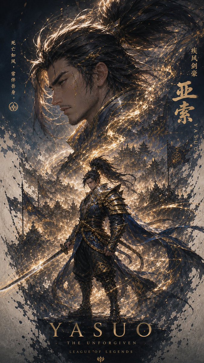游戏影视 GPT Image 2 提示词：史诗级亚索奇幻海报