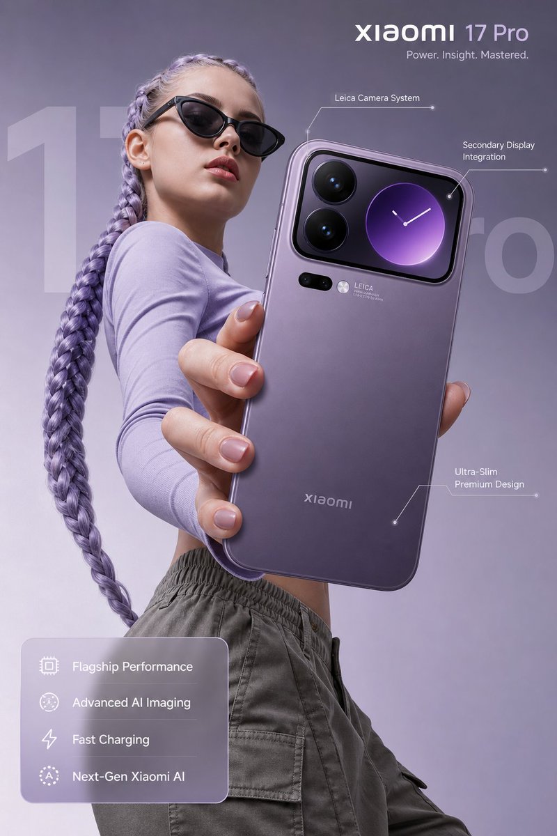人像修图 GPT Image 2 提示词：高端智能手机广告海报