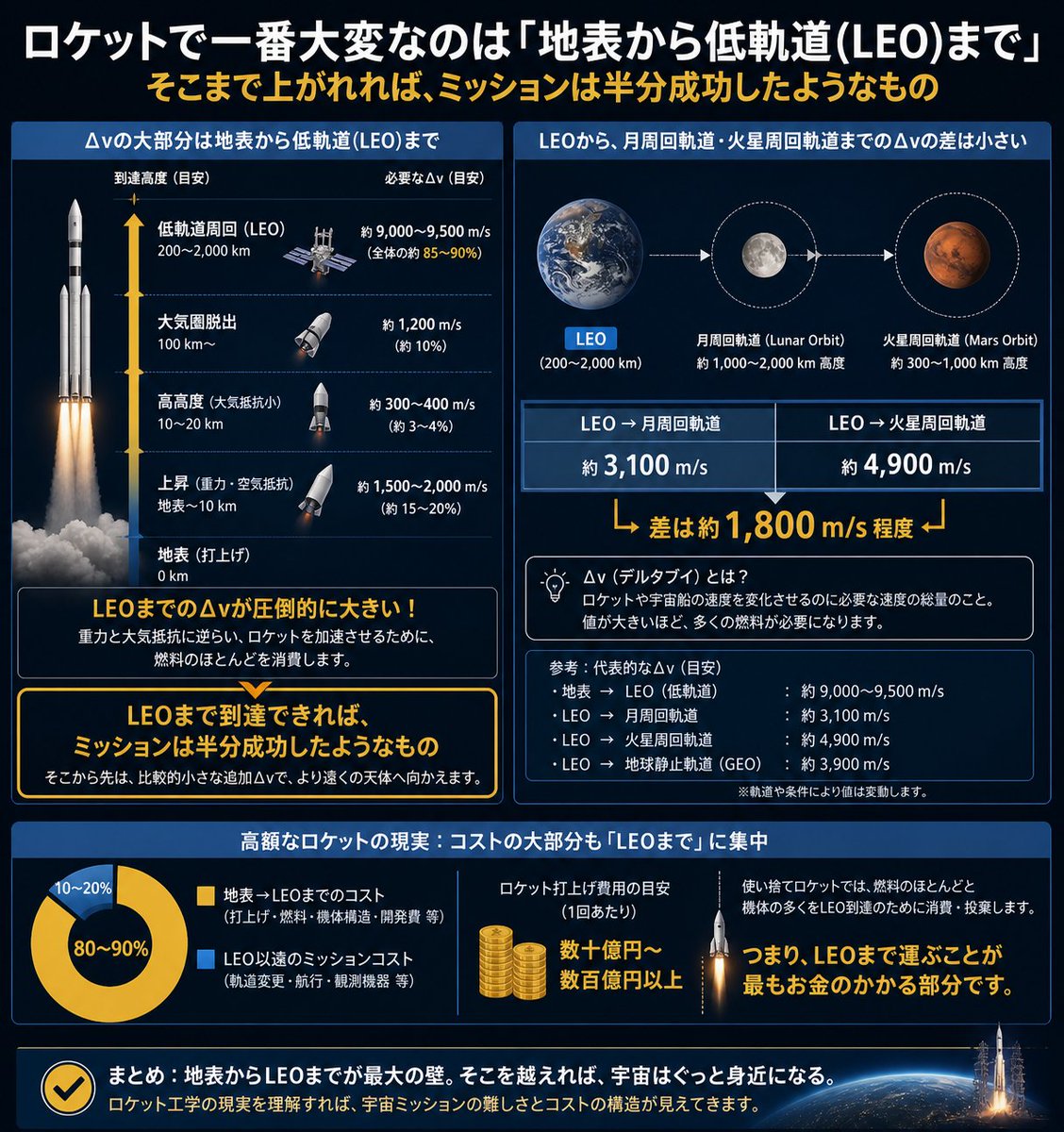 产品设计 GPT Image 2 提示词：LEO 火箭 Delta-V 信息图