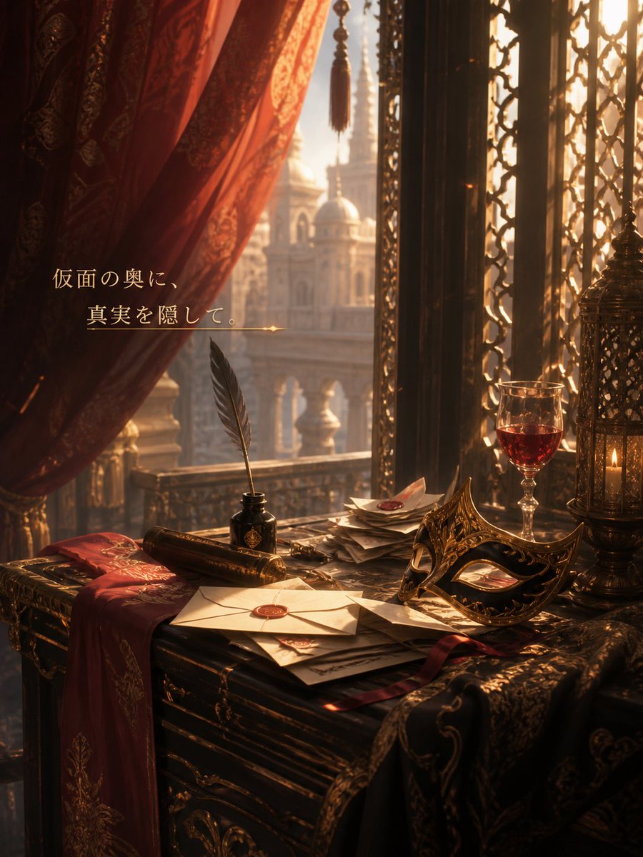 文化IP GPT Image 2 提示词：假面宫殿壁纸
