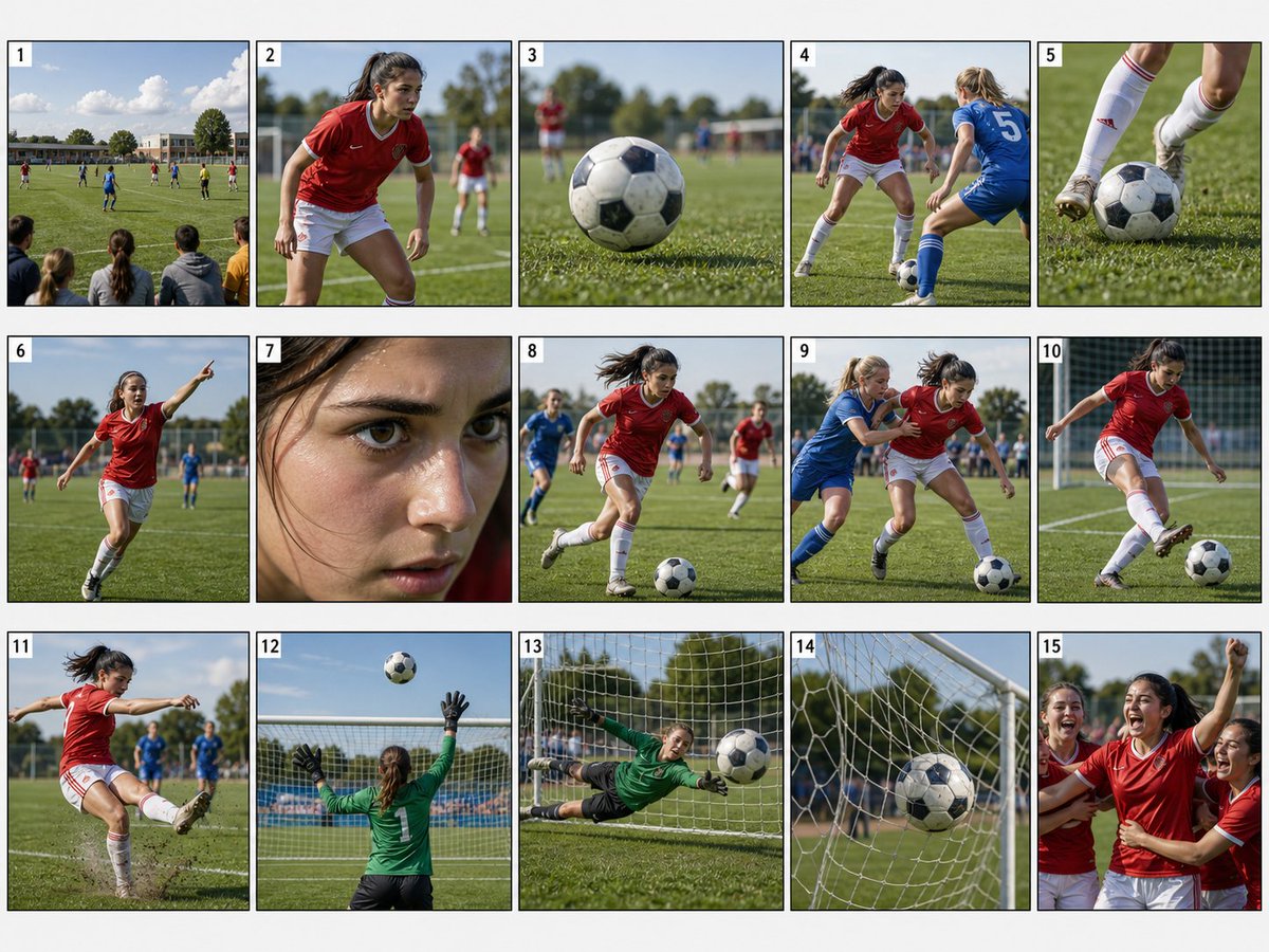 游戏影视 GPT Image 2 提示词：Realistic Sports Storyboard Layout