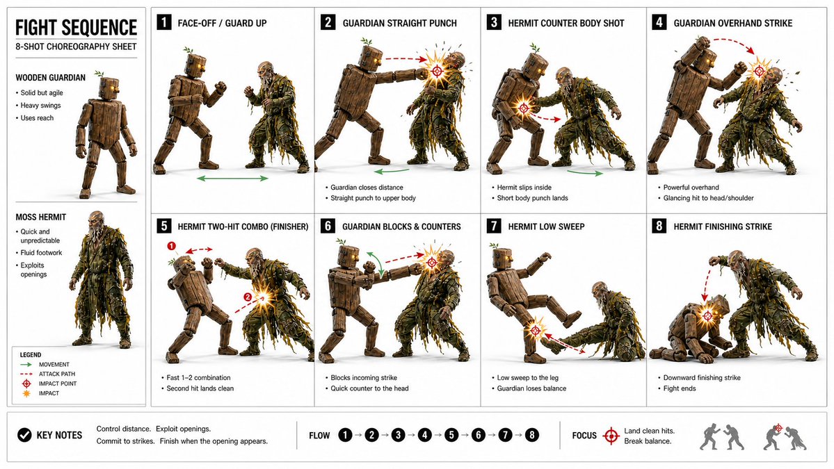 内容创作 GPT Image 2 提示词：Action Storyboard Simplification
