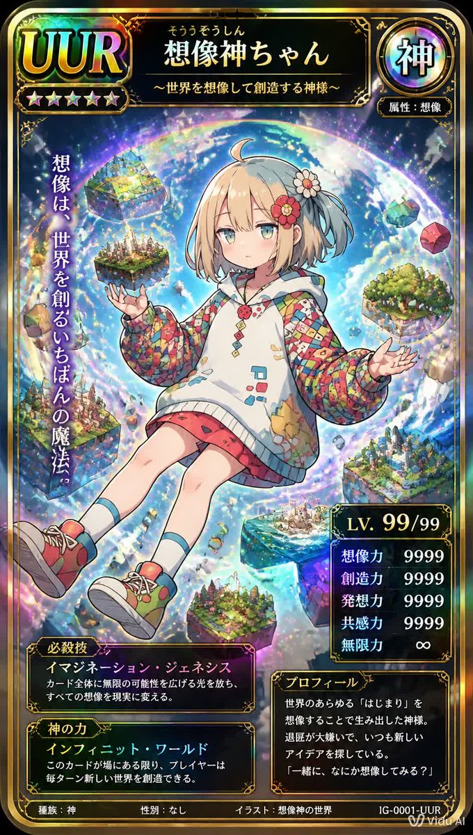 游戏影视 GPT Image 2 提示词：Ultra Rare Imagination God TCG Card