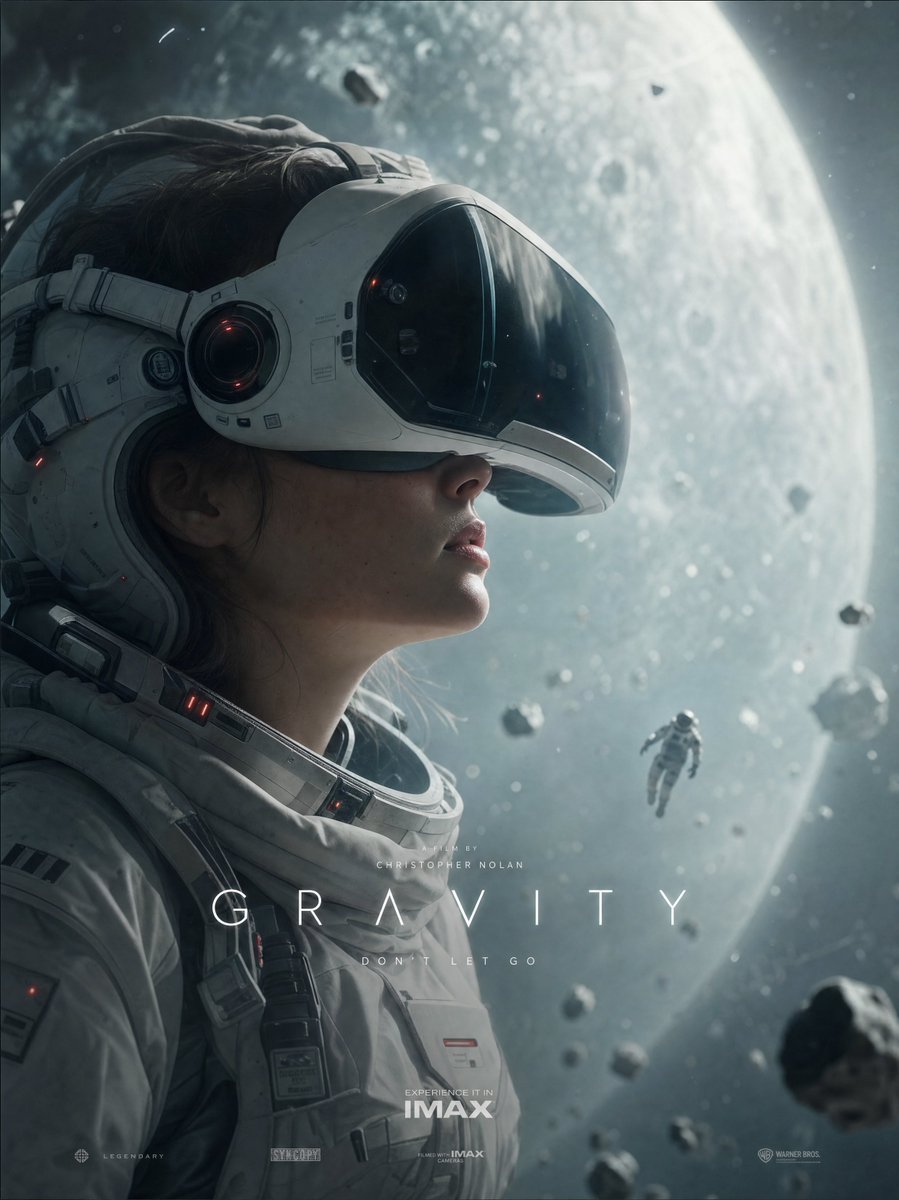电商广告 GPT Image 2 提示词：Gravity-Style Space Movie Poster