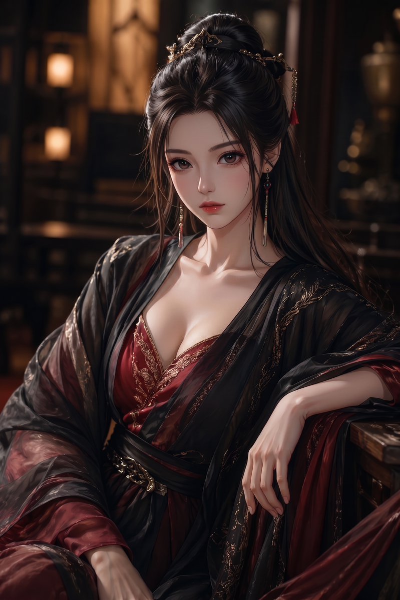 游戏影视 GPT Image 2 提示词：Elegant Wuxia Noblewoman Portrait