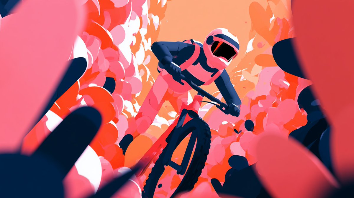 文化IP GPT Image 2 提示词：Cinematic Floral Mountain Biker