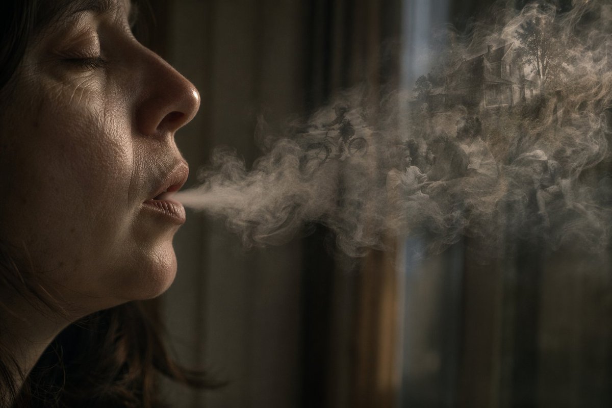 建筑空间 GPT Image 2 提示词：Smoke Memory Portrait