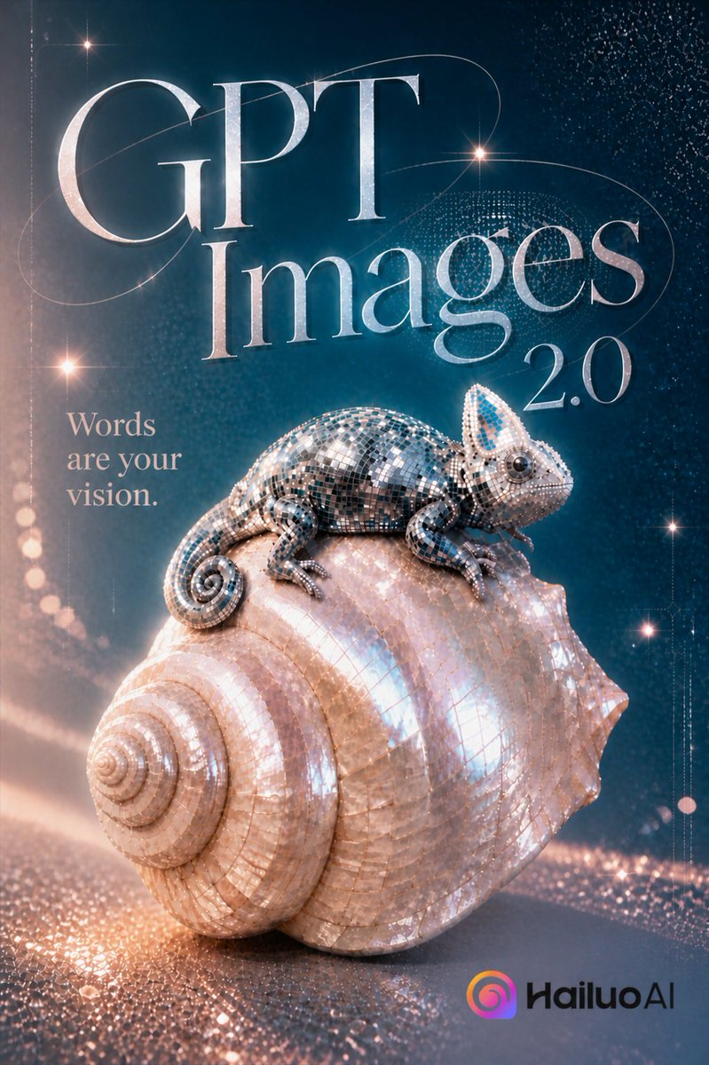 电商广告 GPT Image 2 提示词：GPT Images 2.0 Chameleon Poster