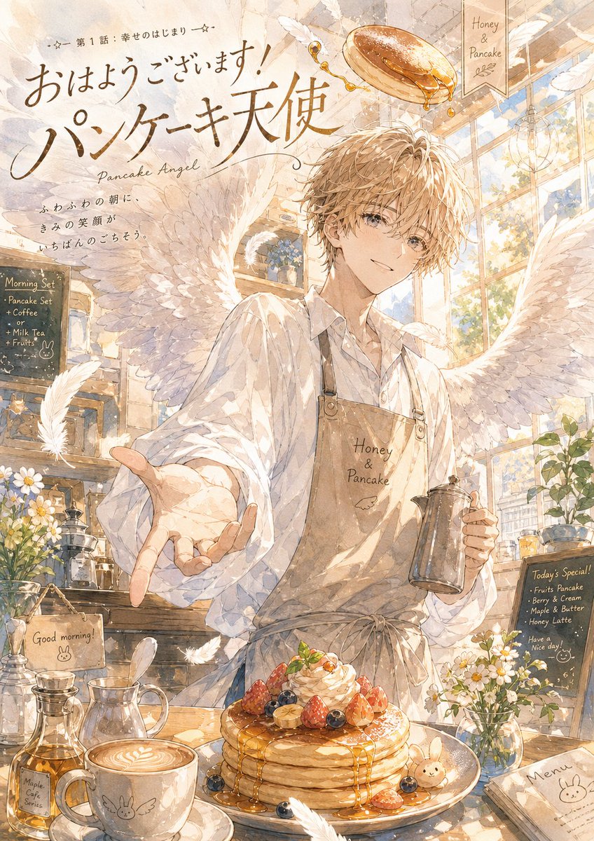 游戏影视 GPT Image 2 提示词：Pancake Angel Cafe 封面