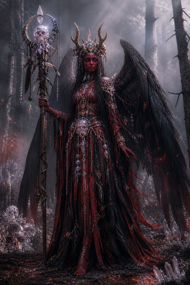 游戏影视 GPT Image 2 提示词：Gothic Fallen Angel Queen