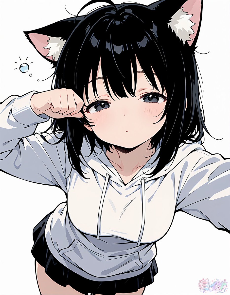 游戏影视 GPT Image 2 提示词：睡眼惺忪的猫耳动漫少女
