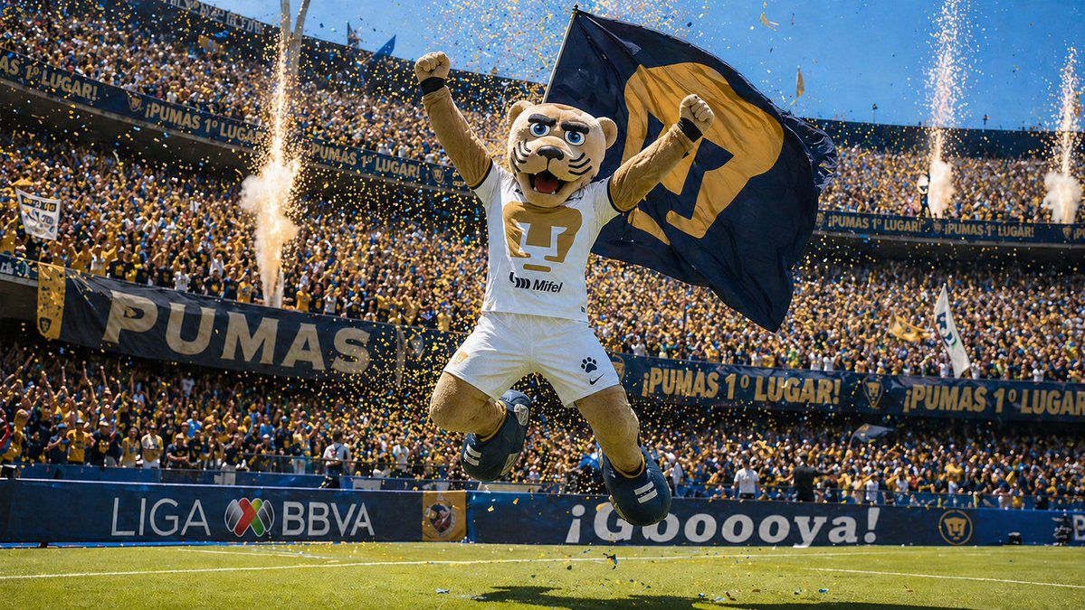 产品视觉 GPT Image 2 提示词：Pumas Mascot Stadium Victory