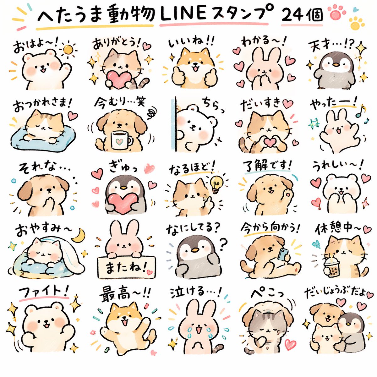 界面稿 GPT Image 2 提示词：Quirky Animal Sticker Set
