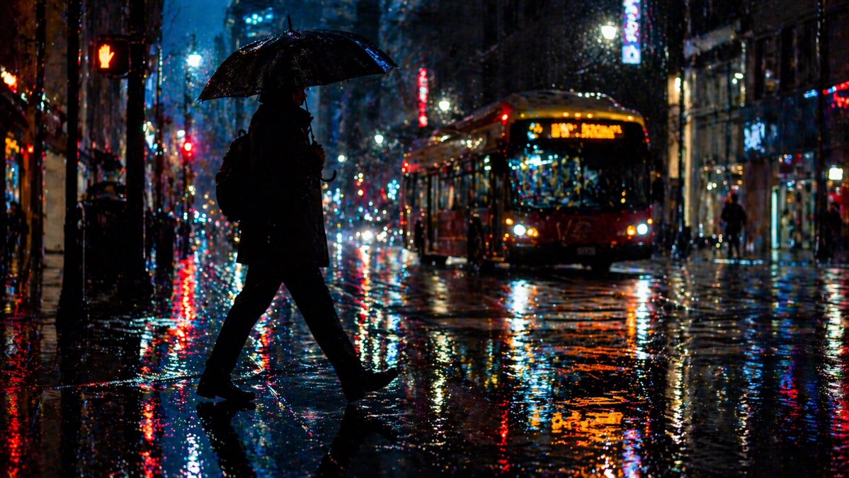 产品视觉 GPT Image 2 提示词：Rainy Night City Crossing
