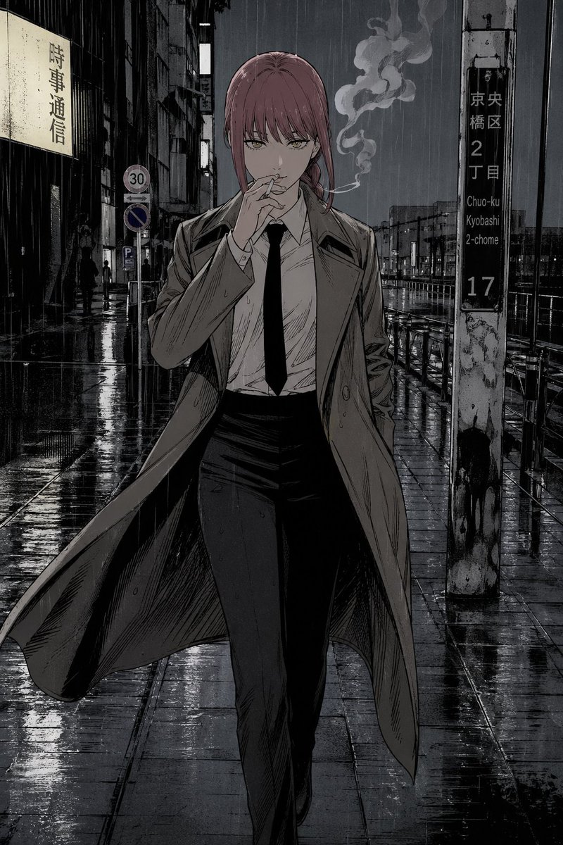 界面稿 GPT Image 2 提示词：Rainy Tokyo Noir Woman