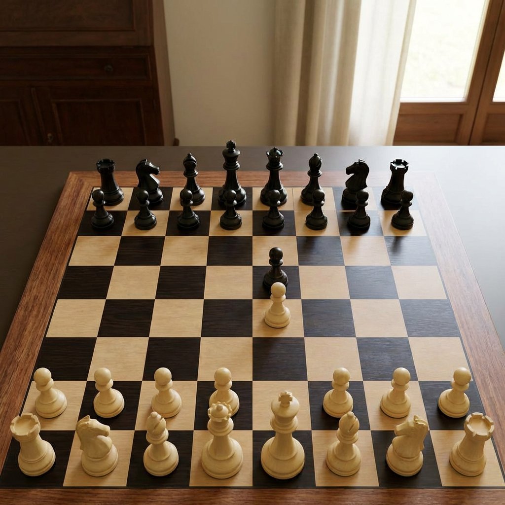 信息图 GPT Image 2 提示词：Realistic Chess Opening Photo
