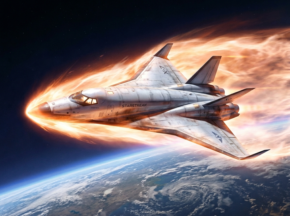 产品视觉 GPT Image 2 提示词：Reentry Shuttle Above Earth
