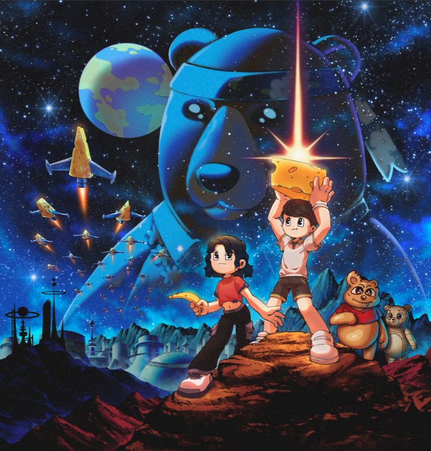 产品视觉 GPT Image 2 提示词：Retro Anime Space Adventure Poster