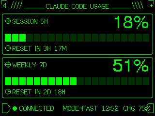 信息图 GPT Image 2 提示词：Retro Claude Code Usage Gauge