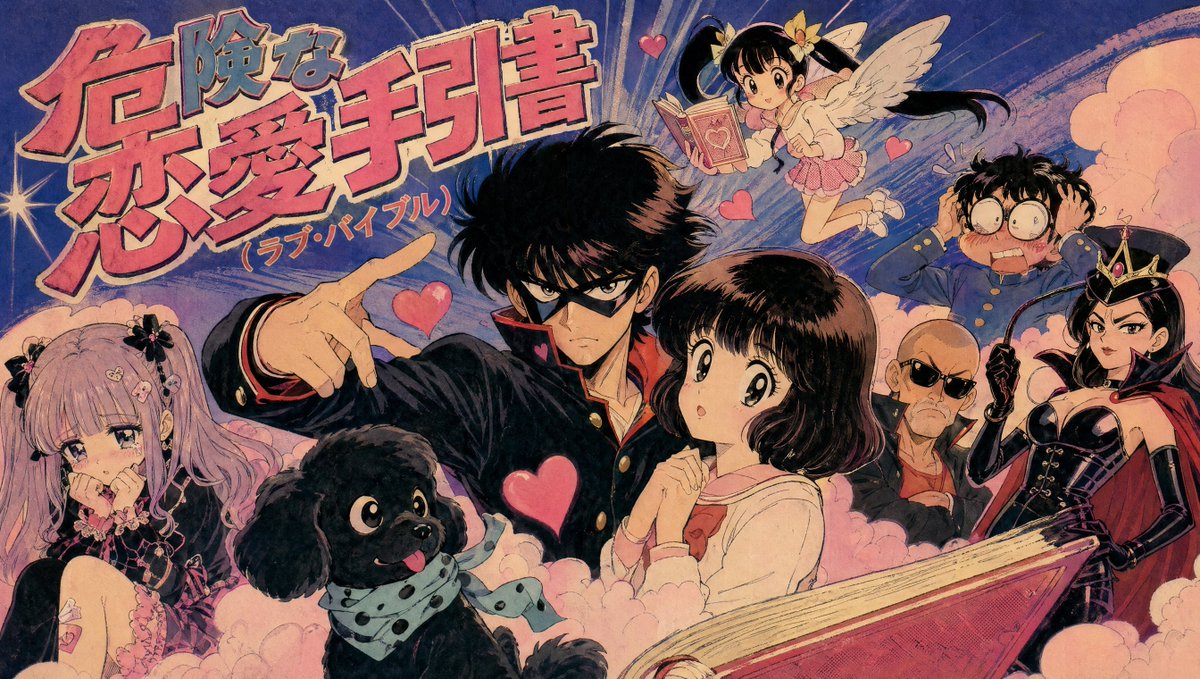 产品视觉 GPT Image 2 提示词：Retro Manga Love Guide Cover