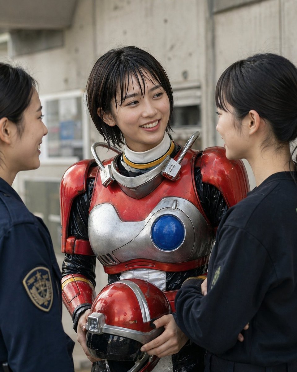 界面稿 GPT Image 2 提示词：Retro Sci-Fi Heroine With Police