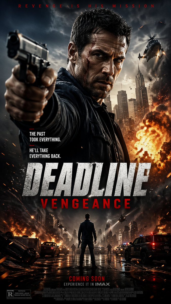 产品视觉 GPT Image 2 提示词：Revenge Action Movie Poster