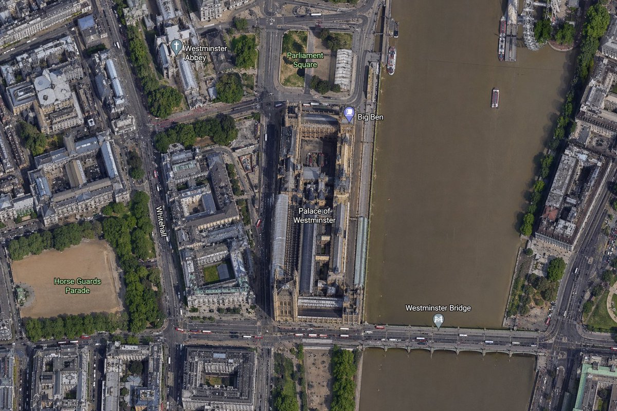 产品视觉 GPT Image 2 提示词：Satellite Map of Big Ben Area