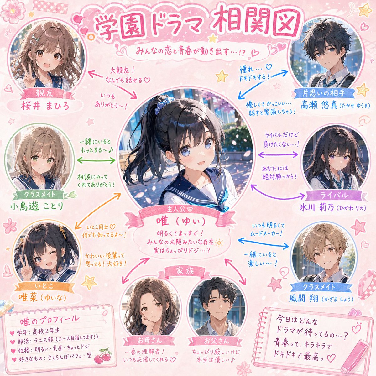 信息图 GPT Image 2 提示词：School Drama Relationship Chart Generator