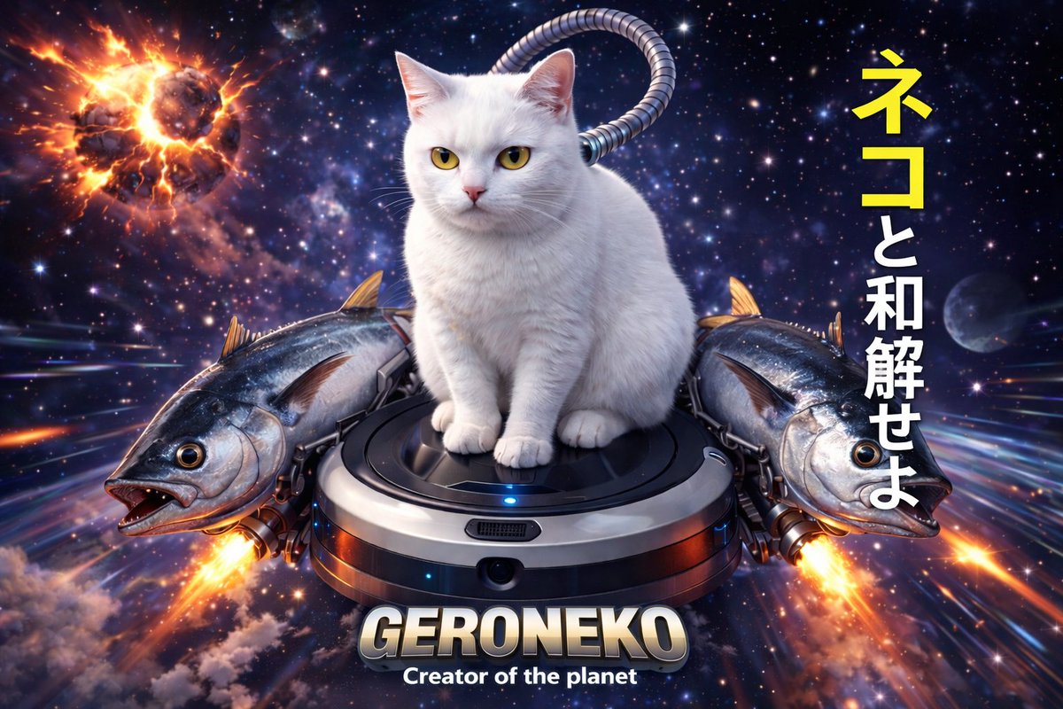 故事绘本 GPT Image 2 提示词：Sci-Fi Cat on Fish-Powered Vacuum