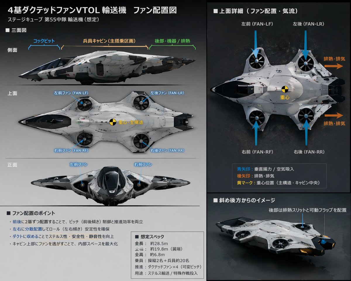 故事绘本 GPT Image 2 提示词：Sci-Fi VTOL Aircraft Technical Spec Sheet