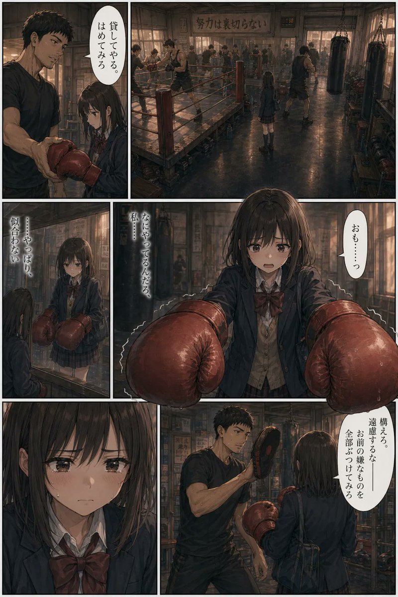 产品视觉 GPT Image 2 提示词：Seinen Boxing Gym Manga Page