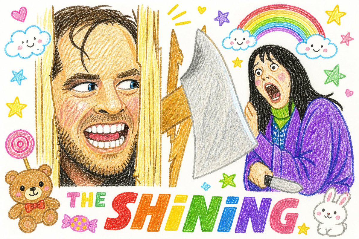 产品视觉 GPT Image 2 提示词：Shining Poster as Kids Crayon Art