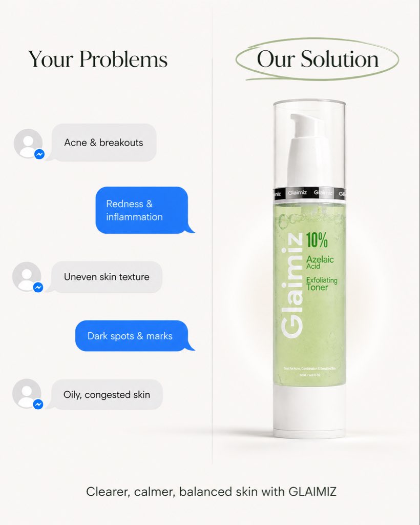 产品视觉 GPT Image 2 提示词：Skincare Split Ad Layout