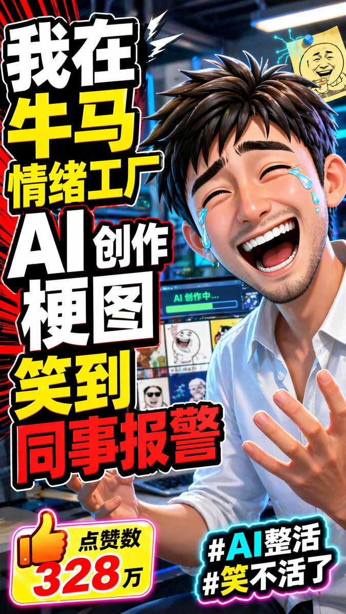 社媒配图 GPT Image 2 提示词：Social Media Meme Cover