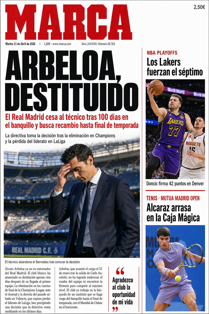 产品视觉 GPT Image 2 提示词：Spanish Sports Newspaper Front Page