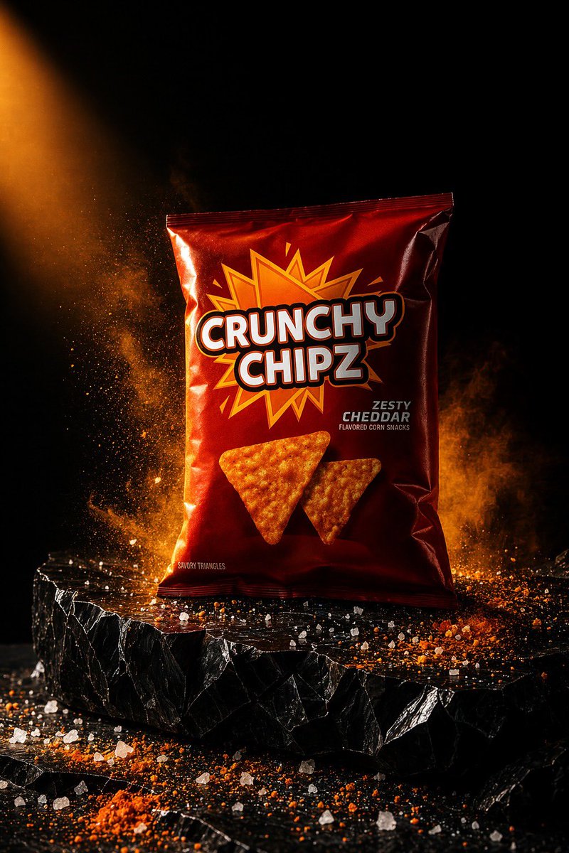 产品视觉 GPT Image 2 提示词：Spicy Snack Bag Product Ad